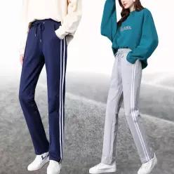 힙제이 2선으로 깔끔한 기모 트레이닝팬츠 빅사이즈까지 블랙 겨울 여성바지 4XL