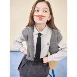 [BEANPOLE KIDS] [BEANPOLE KIDS] [BEANPOLE KIDS] [Essential] 피케 칼라 긴팔 티셔츠  그레이 (BI5841UE33) (BI5841UE33) (BI5841UE33)