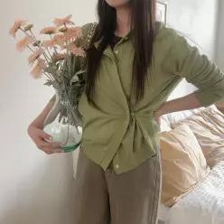 라스콧 컬러 랩 니트 가디건