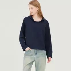 [Online Exclusive] 스캘럽 후드 블라우스_BABLE1541NY
