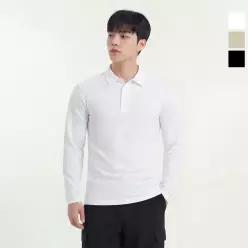 웨스트우드 남성 베이직 긴팔 폴로티_WO1MCTP409