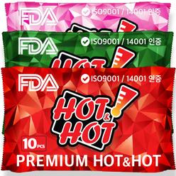 프리미엄 핫앤핫 핫팩(RED)30매외(국내직접제조) FDA/ISO14001(환경)인증/대용량/군용/붙이는/군인 캠핑