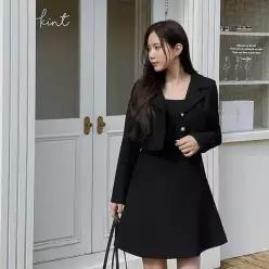 [제작/빅사이즈]이블렛 메디안 길이별 트위드자켓 원피스 제이스타일