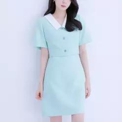[로엠] 카라 트위드 2in1 원피스 (RMOWE25R17-O)
