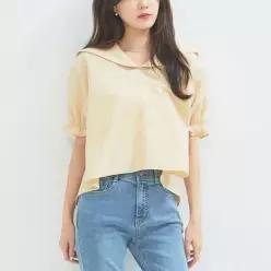 [로엠] 변형카라 블라우스 (RMBLC37RTA-O)