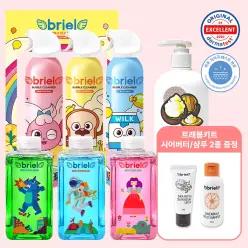 브레드 버블클렌저 200ml 3종(선물박스)+바스 슬라임 480ml +시어버터 10% 모이스처 로션 300g