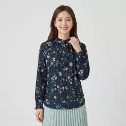 [꼼빠니아]플라워 패턴 블라우스-CW22RW0201511D