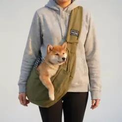 SIRU 강아지 고양이 슬링백 백팩 케이지 반려견 산책 이동 가방