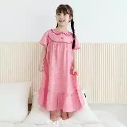 여아 롱 원피스 잠옷 아기 유아 공주 파자마 동글이D(풍기인견)