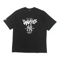 MLB 공용 빅로고 오버핏 반팔티 3ATSB0553-50BKS