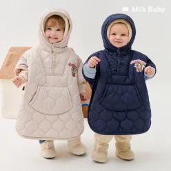 [밀크베이비] 베베칩멍크 케이프후드 퀼팅판초