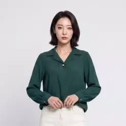 [PAT 여성] 오픈카라 셔링 블라우스_1K62510