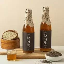백년본가 꼬소한 방앗간 저온압착 참기름 350ml 2병