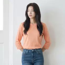 [PAT 여성] 헤리티지 실켓 7부 라운드 티셔츠_1LB5331