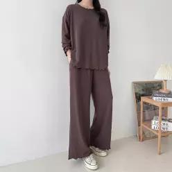 티셔츠 홈웨어 통바지 상하세트 빅사이즈 츄리닝 운동복 물결상하셋
