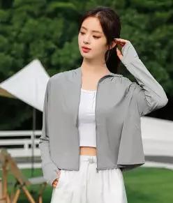 심플 베이직 햇빛 자외선 차단 얇은 일체형 자켓 소프트 에어 쿨링 여름 바람막이 점퍼
