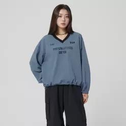 (SET-상의)나일론 브이넥 맨투맨 AR3CT862