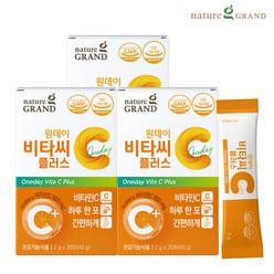 네이처그랜드 원데이 비타씨 플러스 고함량 비타민C 항산화 가루분말 3박스 60포