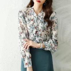 어나더블 모하비 리본 블라우스