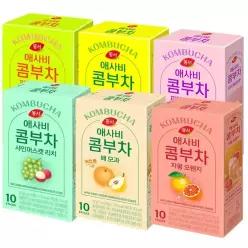 [20% 중복쿠 폰]동서 애사비 콤부차 3종 10T X 2개 [레몬라임/피치패션프룻/파인애플망고/현미녹차/둥굴레차/아이스티/메밀차/우엉차/보리차/메밀차]