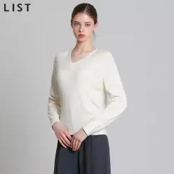 [리스트(LIST)] 소프트 래글런 브이넥 풀오버 (택가격:138000원)