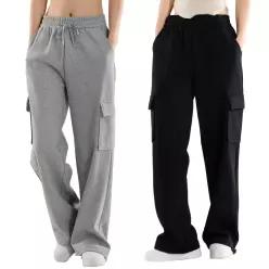 [M-2XL] 남여공용 빅사이즈 와이드 스트링 카고 조거팬츠