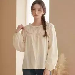 KARRA (77까지) 프릴 볼륨라인 블라우스_A6F0230