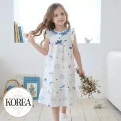 뱀부 여아 잠옷 공주 원피스 아동 키즈 어린이 실내복 블리도치D(엠보면)