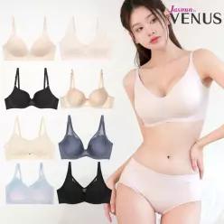 비너스외 노와이어 브라 인견 메쉬 브래지어 여자 여성 속옷 빅사이즈 브라자 팬티 수면 보정 심리스 브라탑