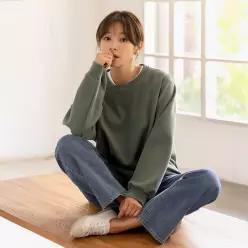 (FW 추천룩 엘리시아) 세므 나그랑 트임 맨투맨 티