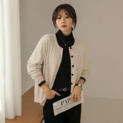 (FW 추천룩 엘리시아) 레일드 비스코스 케이블 니트 가디건