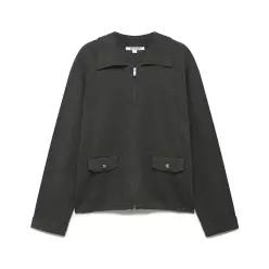 나이스클랍 포켓 포인트 카라넥 니트집업 A254PWK909