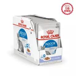 로얄캐닌 고양이사료 인도어 [젤리] 파우치 85g 12개 (1BOX)