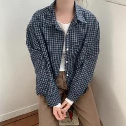 포온즈 코튼 체크셔츠