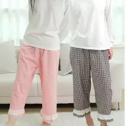 선염 레이스 여자 파자마 1매