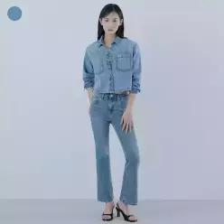 [게스]  여성 저온스 슬림 부츠컷 LBL OQ2DE112