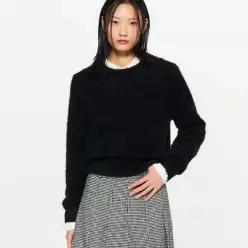 WOMAN 베이직 헤어리 풀오버 [BLACK] / WBC4L05530