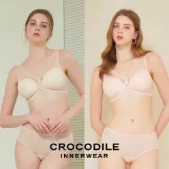 [크로커다일] 에어리핏 풀레이스 브라팬티 4종세트 라이트베이지+핑크베이지 CDW5M3738_T