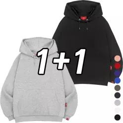 [엘라모] 3H 무지 후드티 남녀공용 빅사이즈 M~4XL