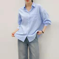 박시스트라이프셔츠