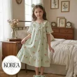 여아 잠옷 공주 원피스 아동 키즈 어린이 실내복 곰돌이GRD