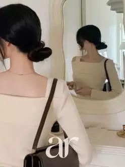 (국내제작)멜린 어깨 트임 오프숄더 가을니트 nt3917