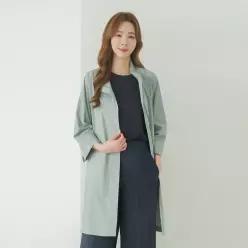 [PAT 여성] 나일론 혼방 하이넥 코트_1I41101