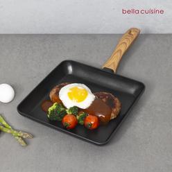 벨라쿠진 우드패턴 22x22cm IH 정사각 후라이팬 /인덕션 가능