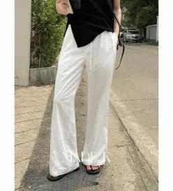 페일즈 스트랩 나일론 팬츠 여름 여성 와이드팬츠 나일론 출근룩 바스락팬츠