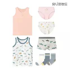 유니프랜드 베스트 언더웨어/속옷/팬티/드로즈/삼각팬티/런닝/무형광/순면/유아/아동/키즈/양말세트