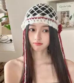 크로셰 니트 그물 태슬 모자 예능 미우새 458회 조현아 연예인스타일