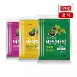 [광천김] 옛날맛 그대로 바삭바삭 전장김 골라담기 20g x 9봉 (녹차김 / 올리브유김 / 포도씨유김)