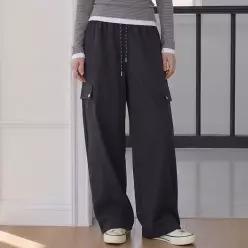 [피핀] 사선절개 카고 와이드 팬츠 #DF820728PT