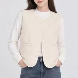 여성 다이아 누빔 경량 베스트 4컬러 WD24V402